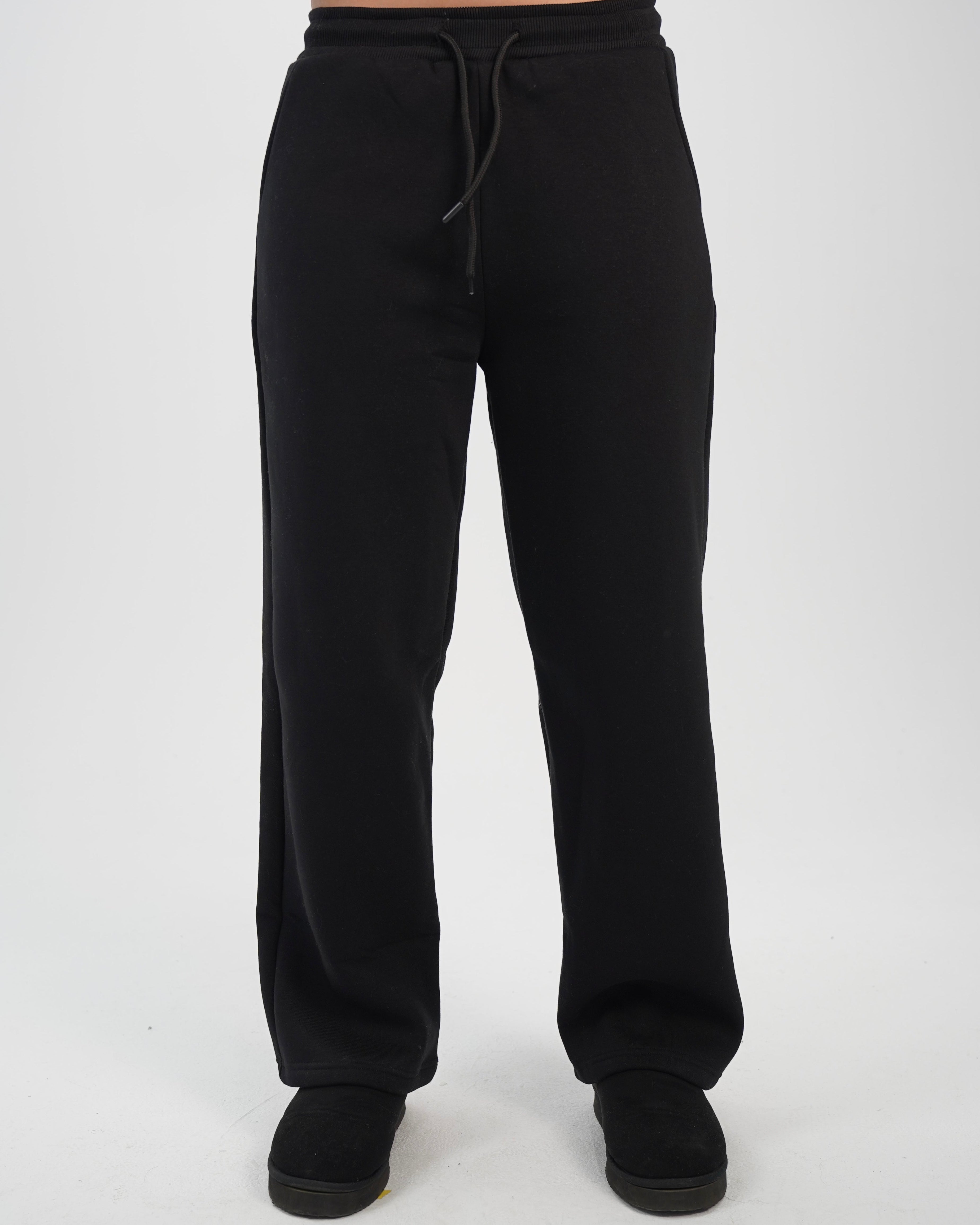 Unisex wide leg sweatpants Black