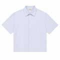 Short Sleeve Blue Striped Shirt