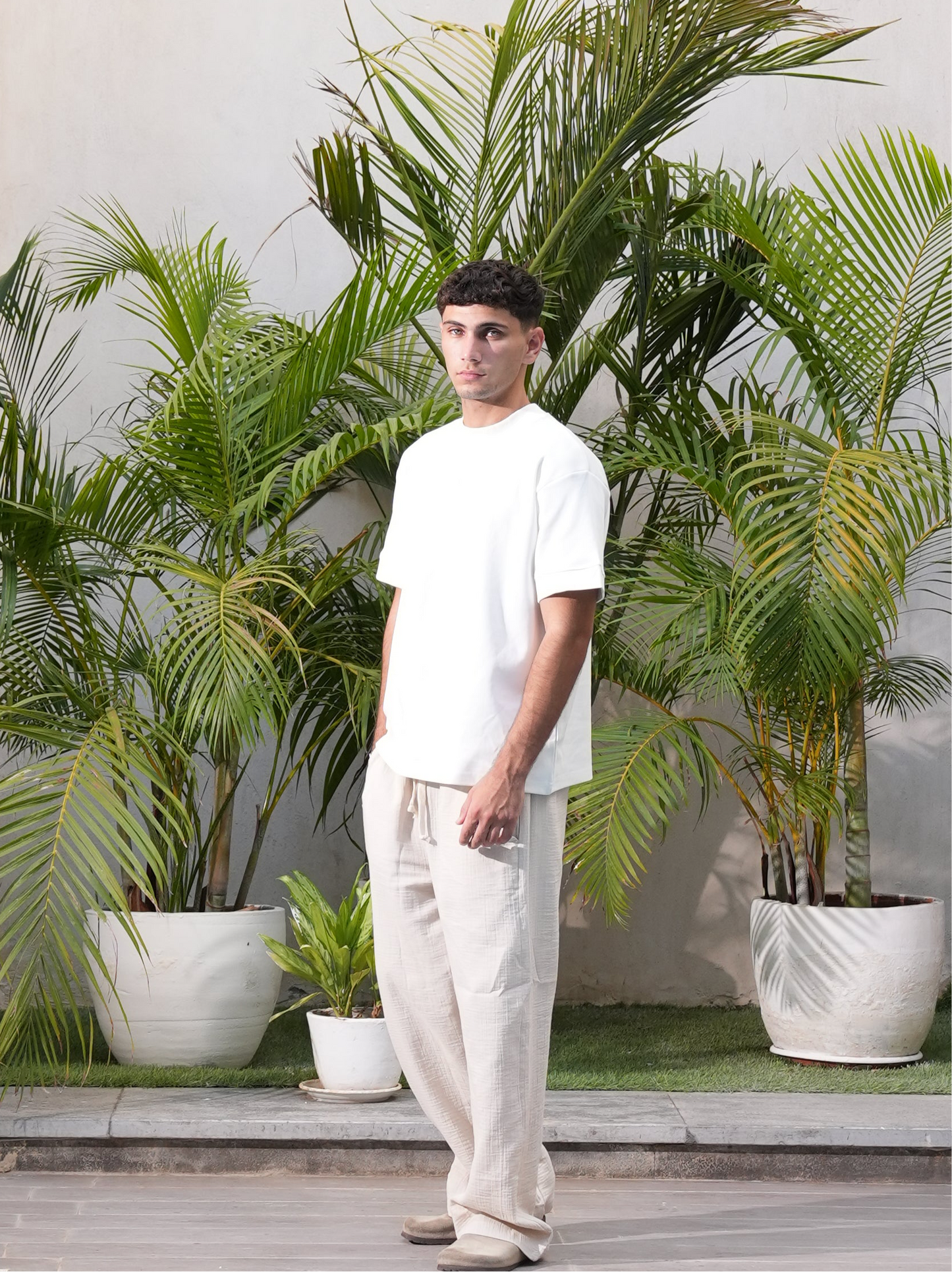 INTERLOCK WHITE T-SHIRT