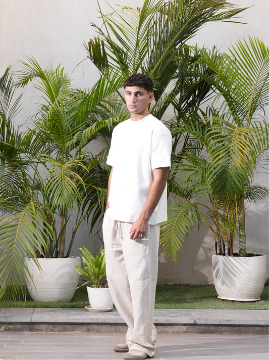INTERLOCK WHITE T-SHIRT