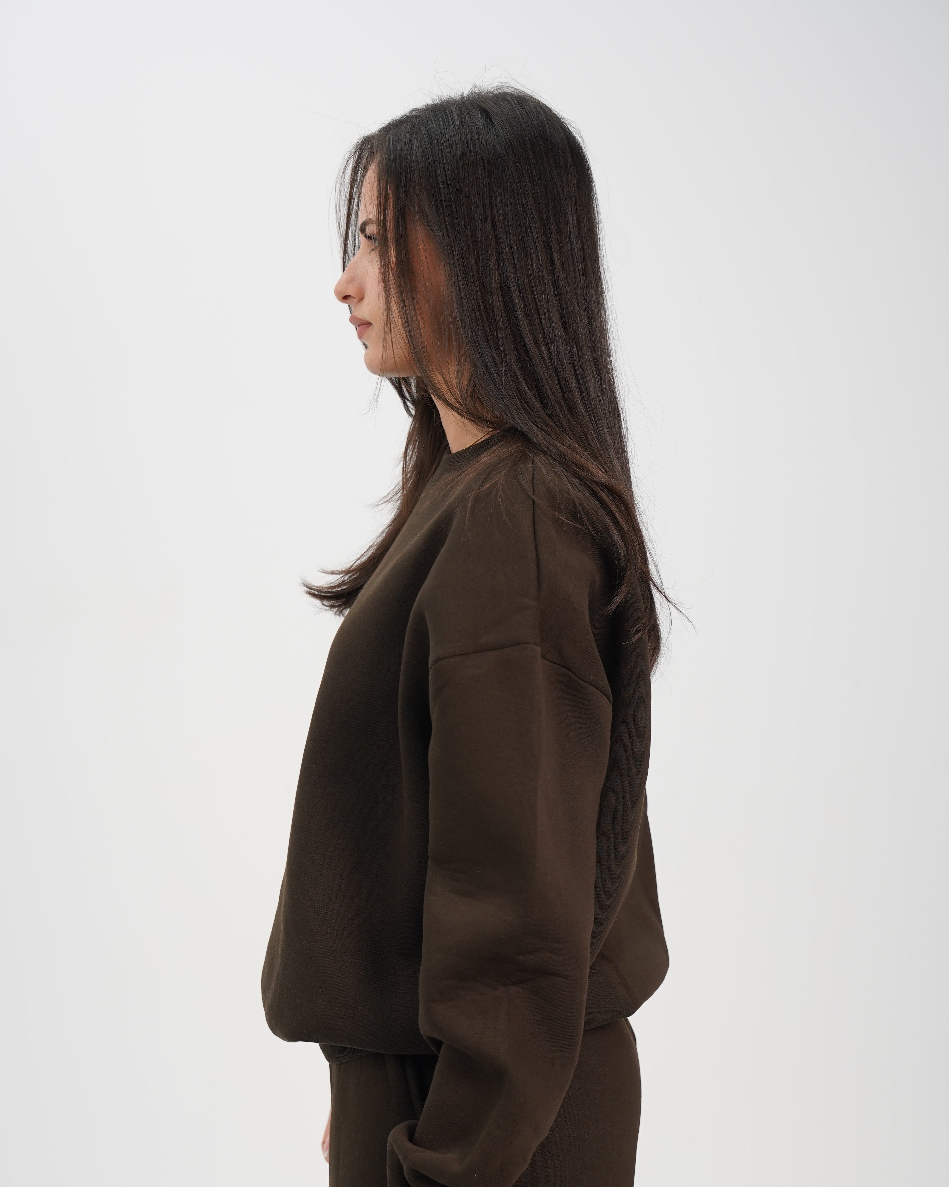 unisex crewneck brown