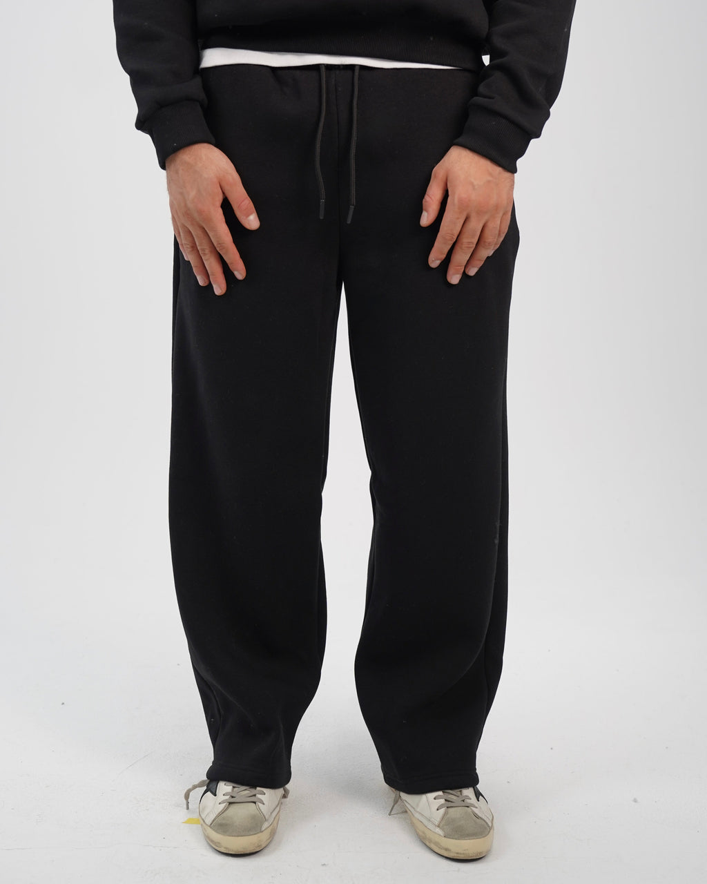 Unisex wide leg sweatpants Black