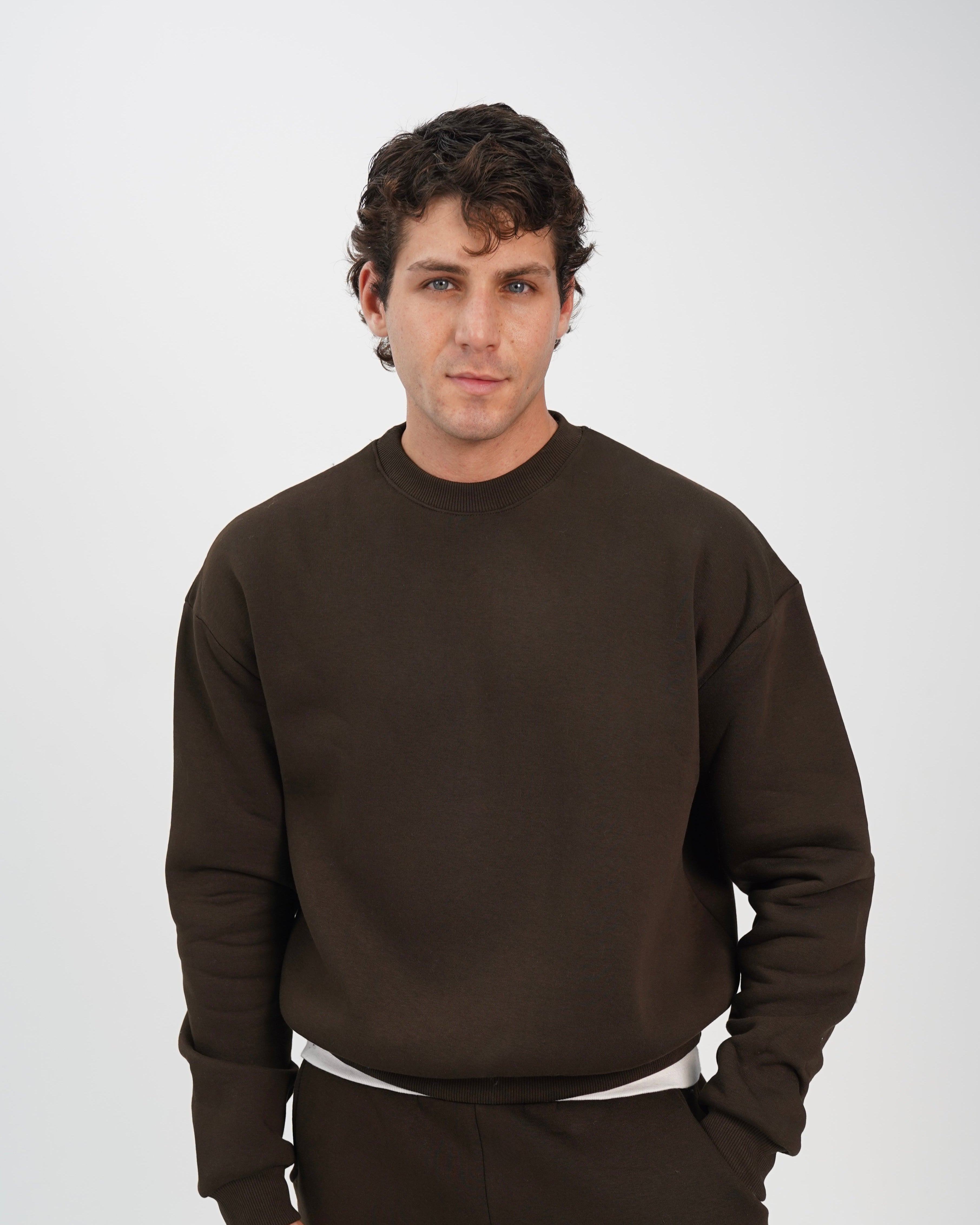 unisex crewneck brown