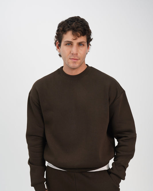 unisex crewneck brown