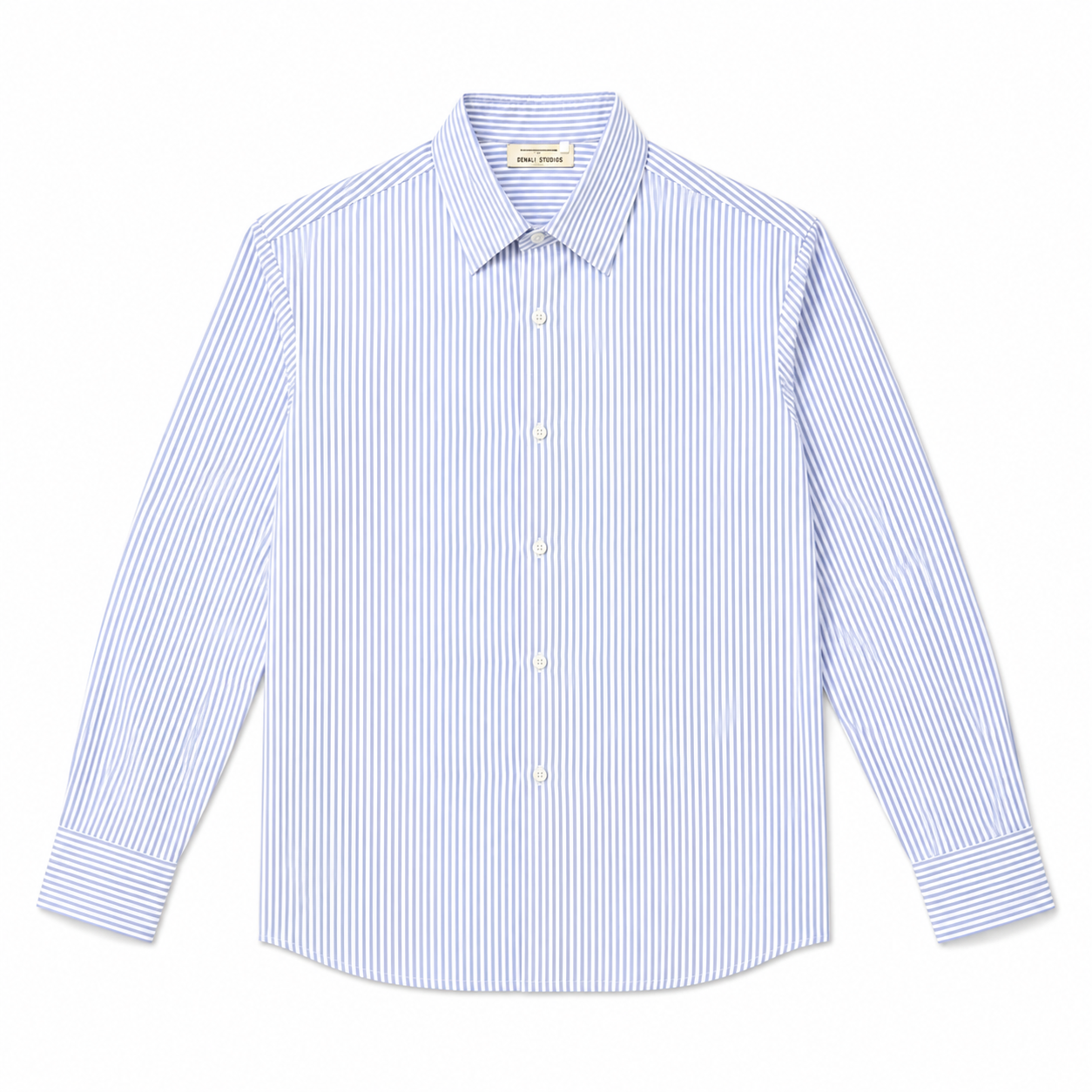 Long Sleeve Blue Striped Shirt