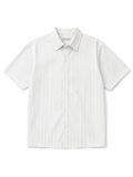Short Sleeve White Striped Shirt