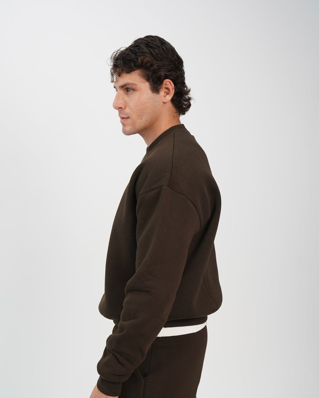 unisex crewneck brown