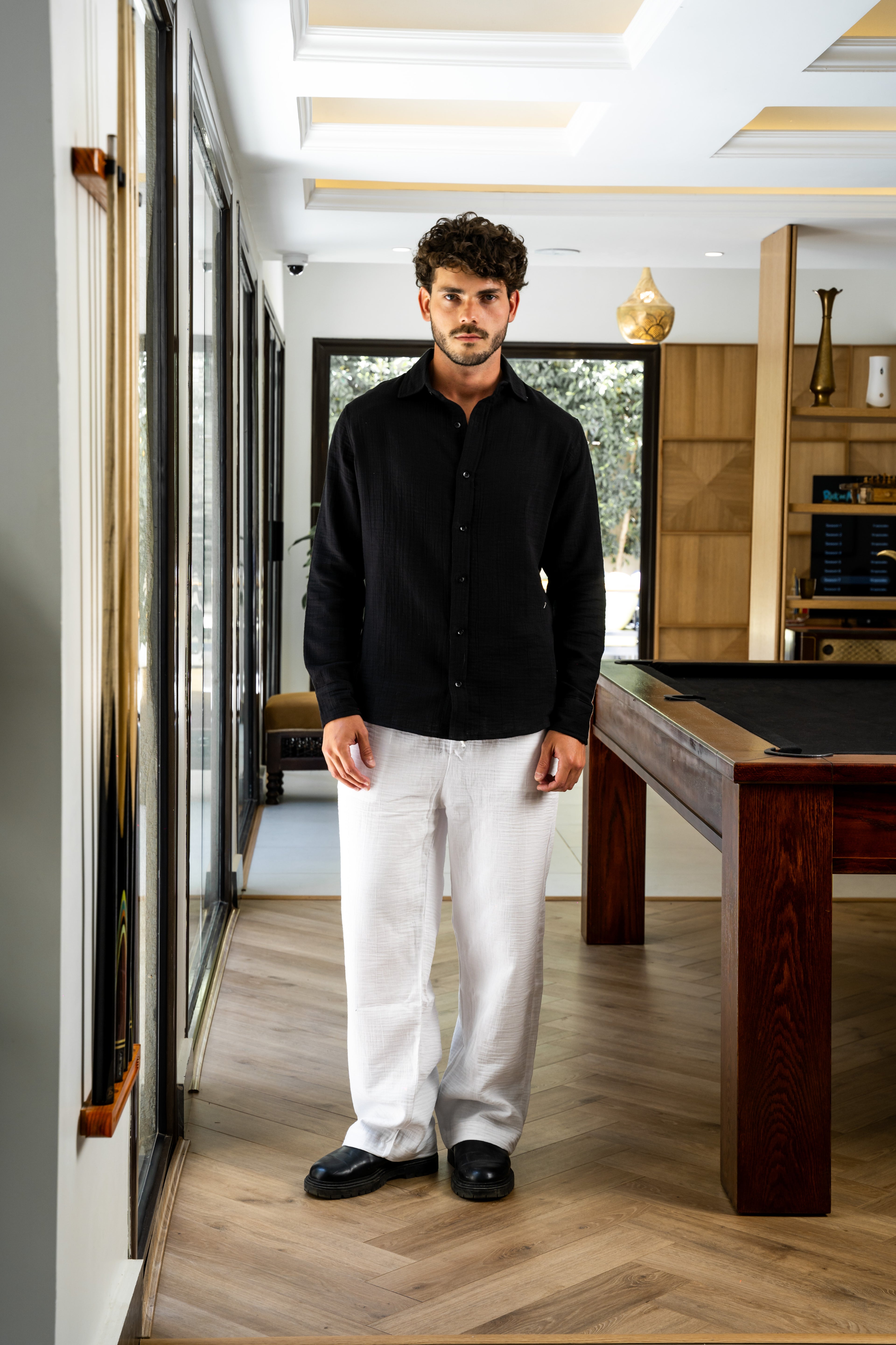 Beige Linen Pants