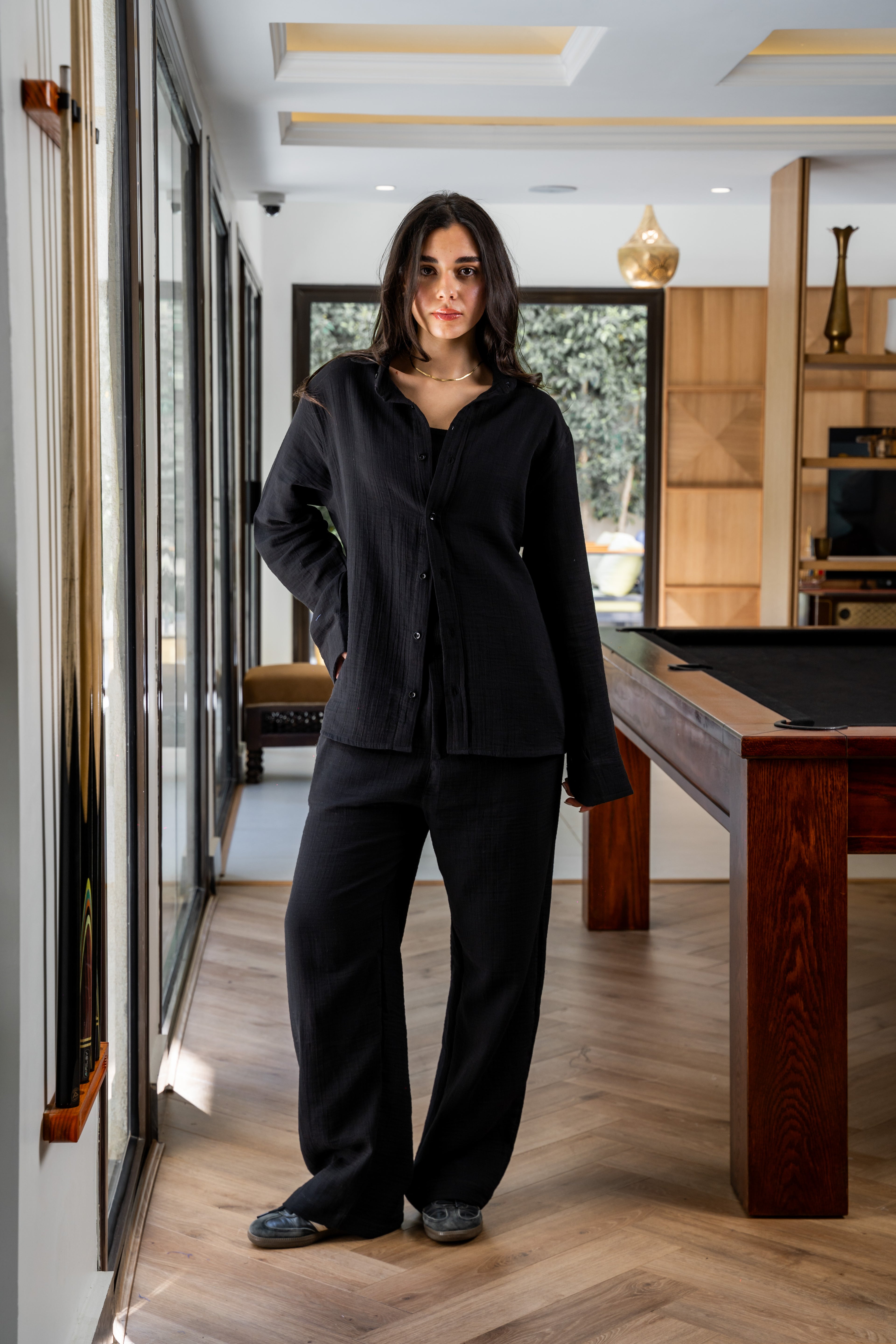 Black Linen Shirt