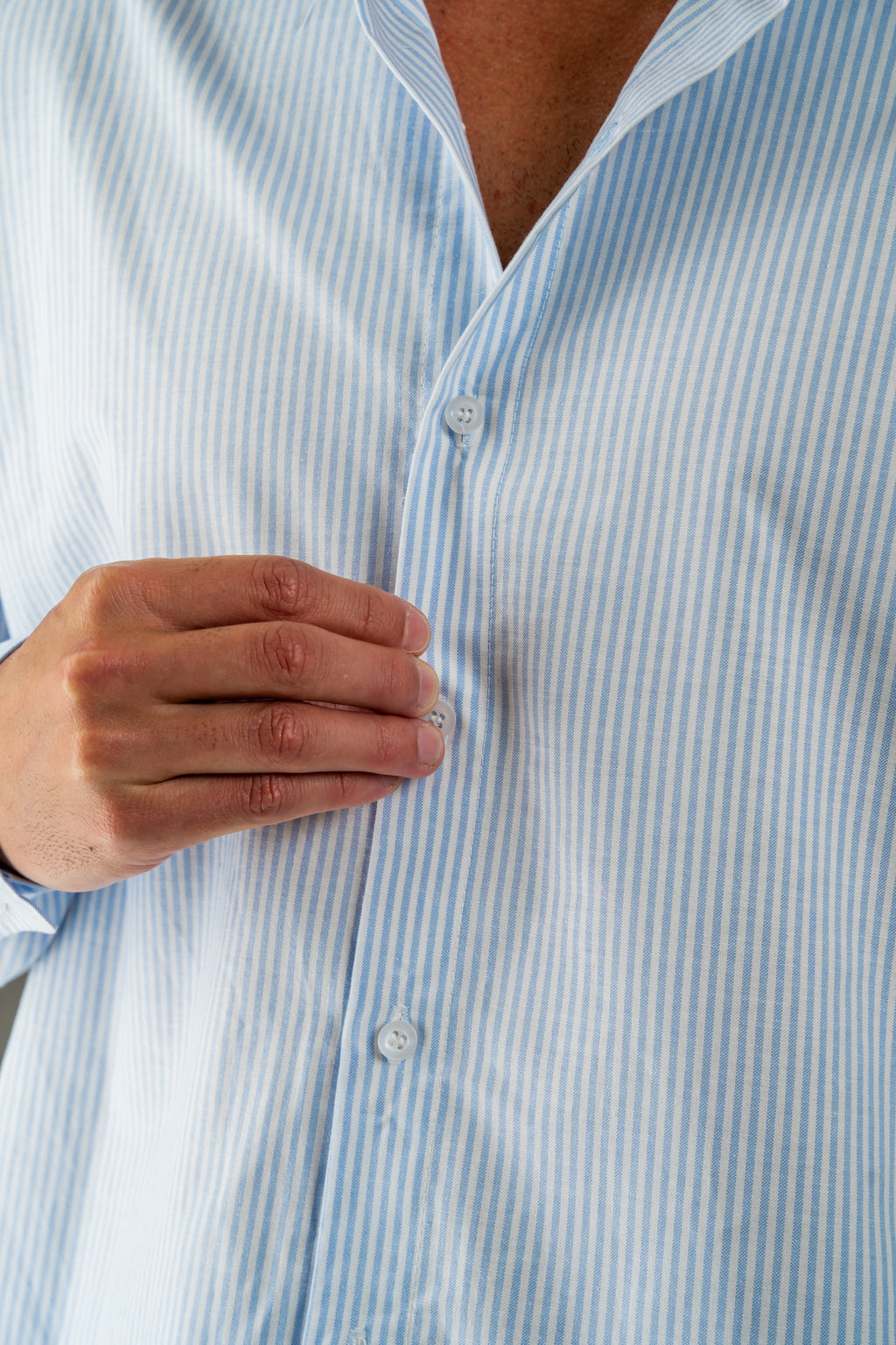 Long Sleeve Blue Striped Shirt