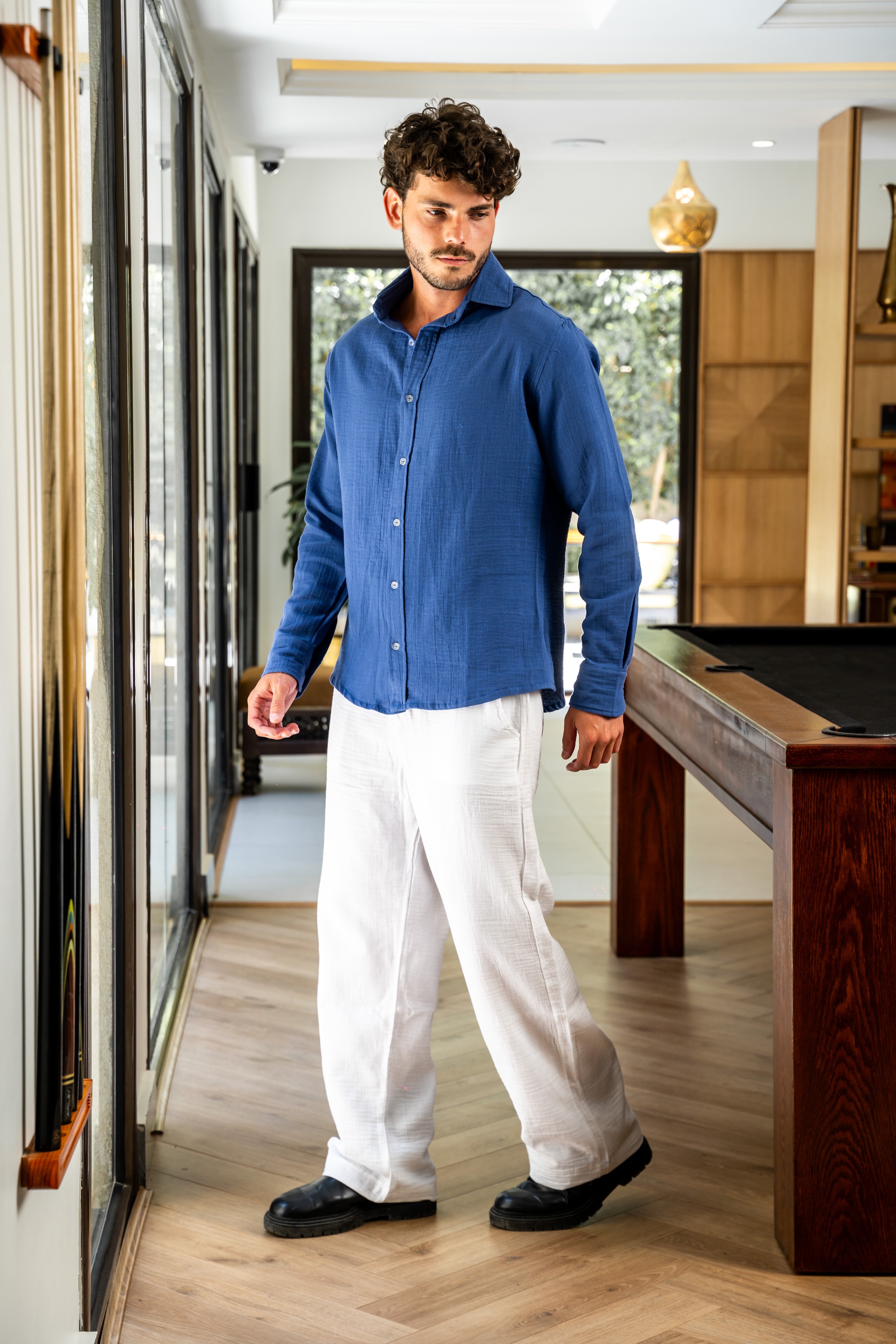 Blue Linen Shirt