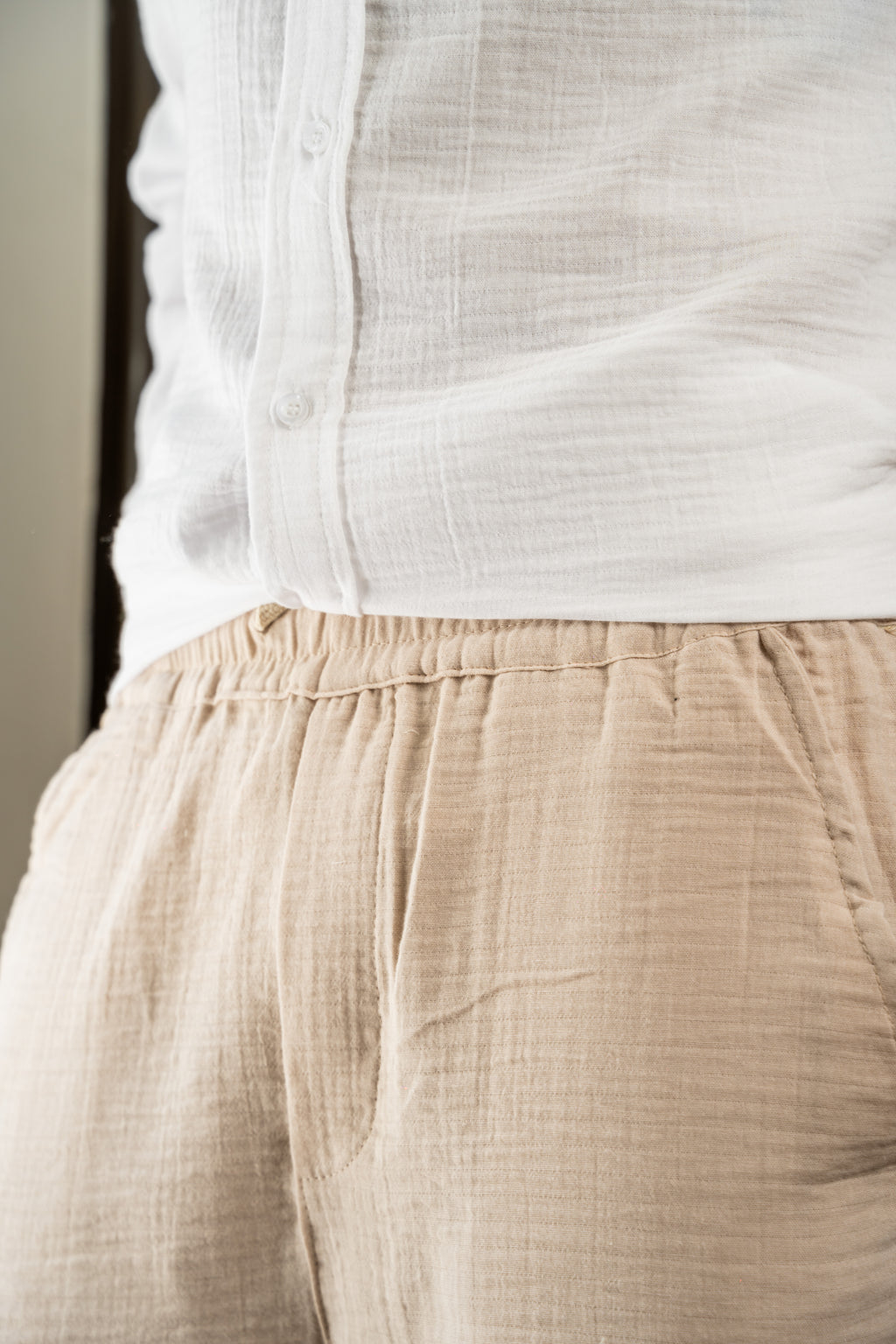 Beige Linen Pants