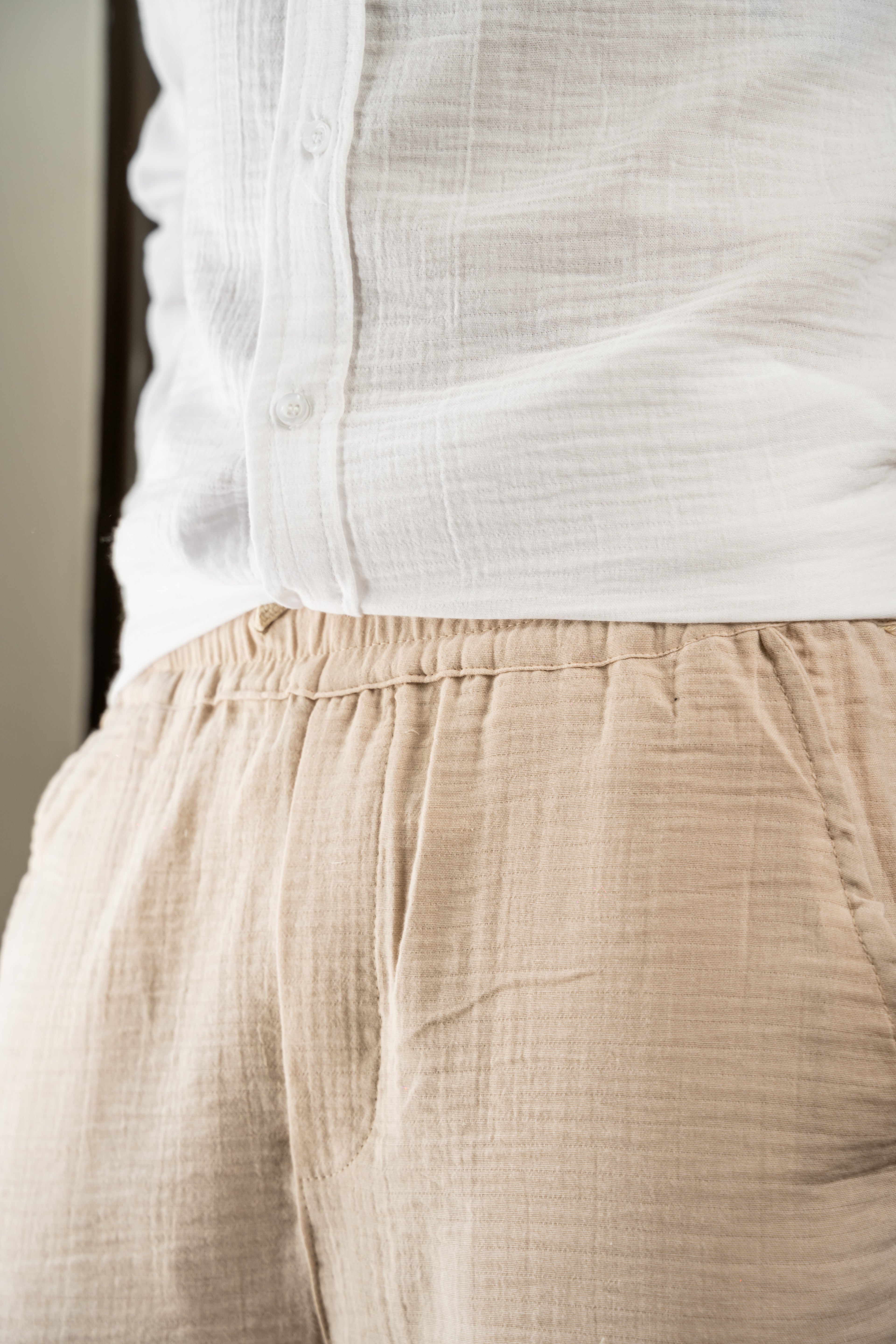 Beige Linen Pants