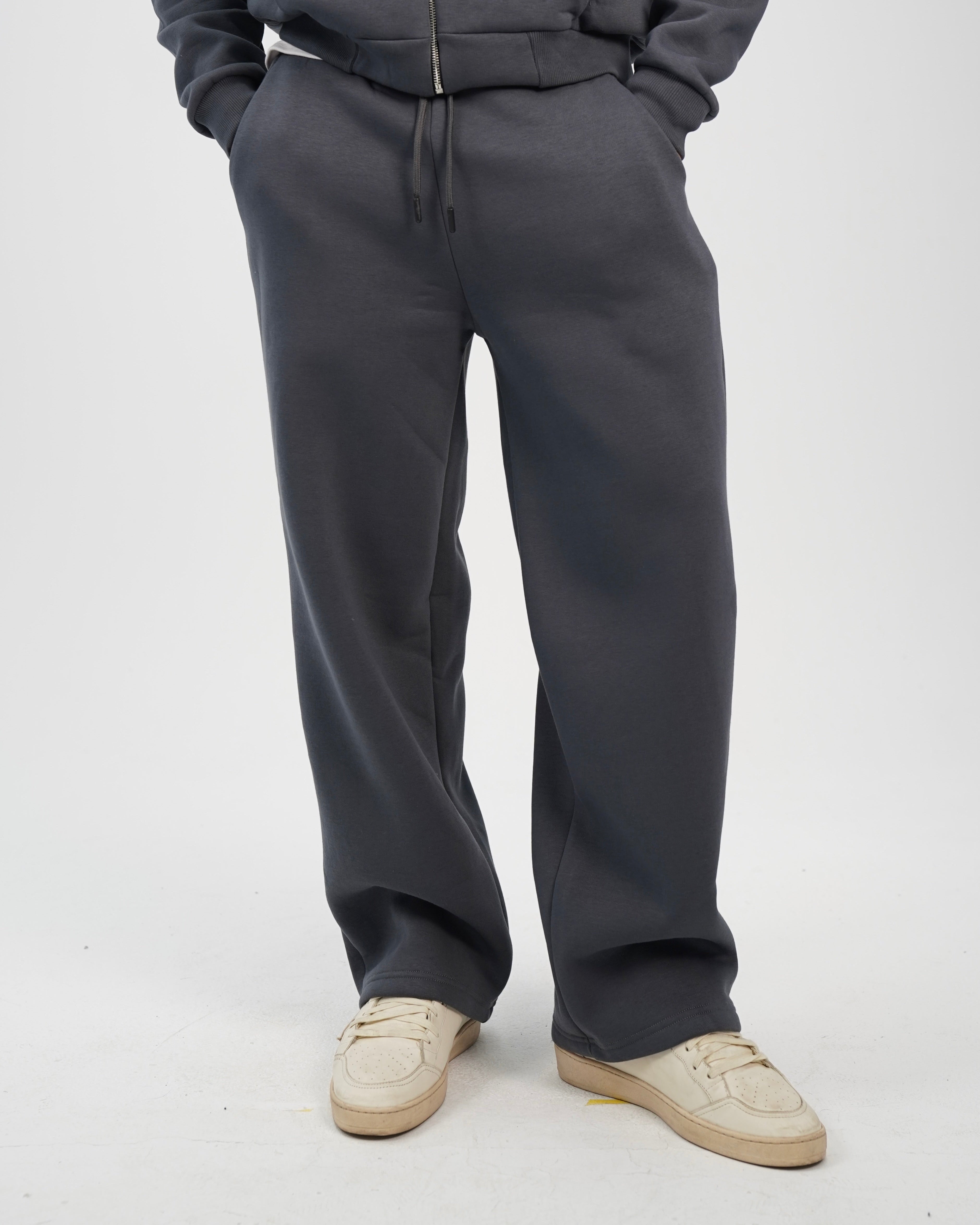 Unisex wide leg sweatpants Charcoal