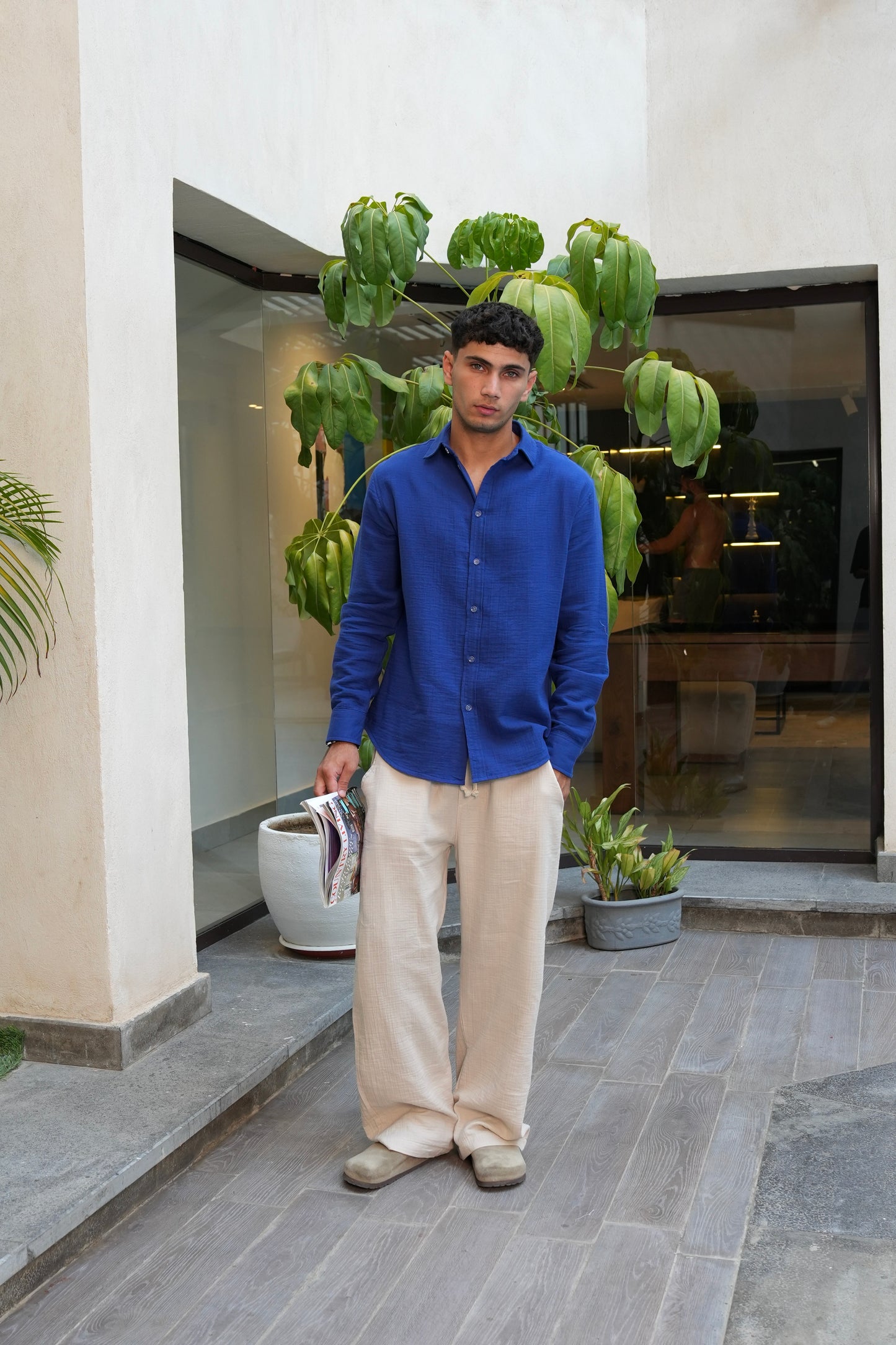 BLUE LINEN SHIRT