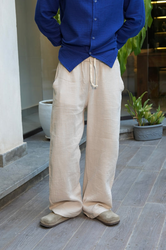 BEIGE LINEN PANTS