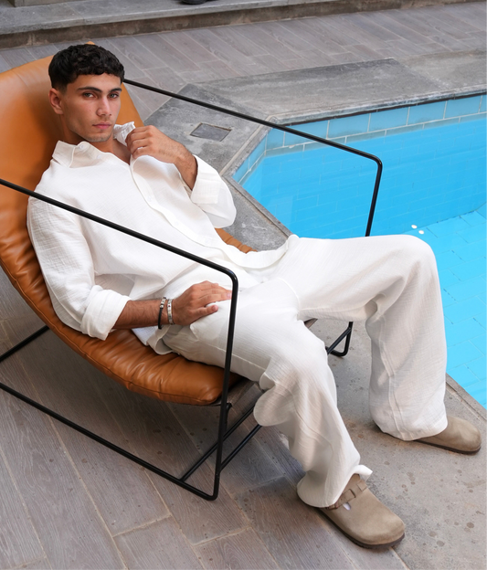 WHITE LINEN SHIRT