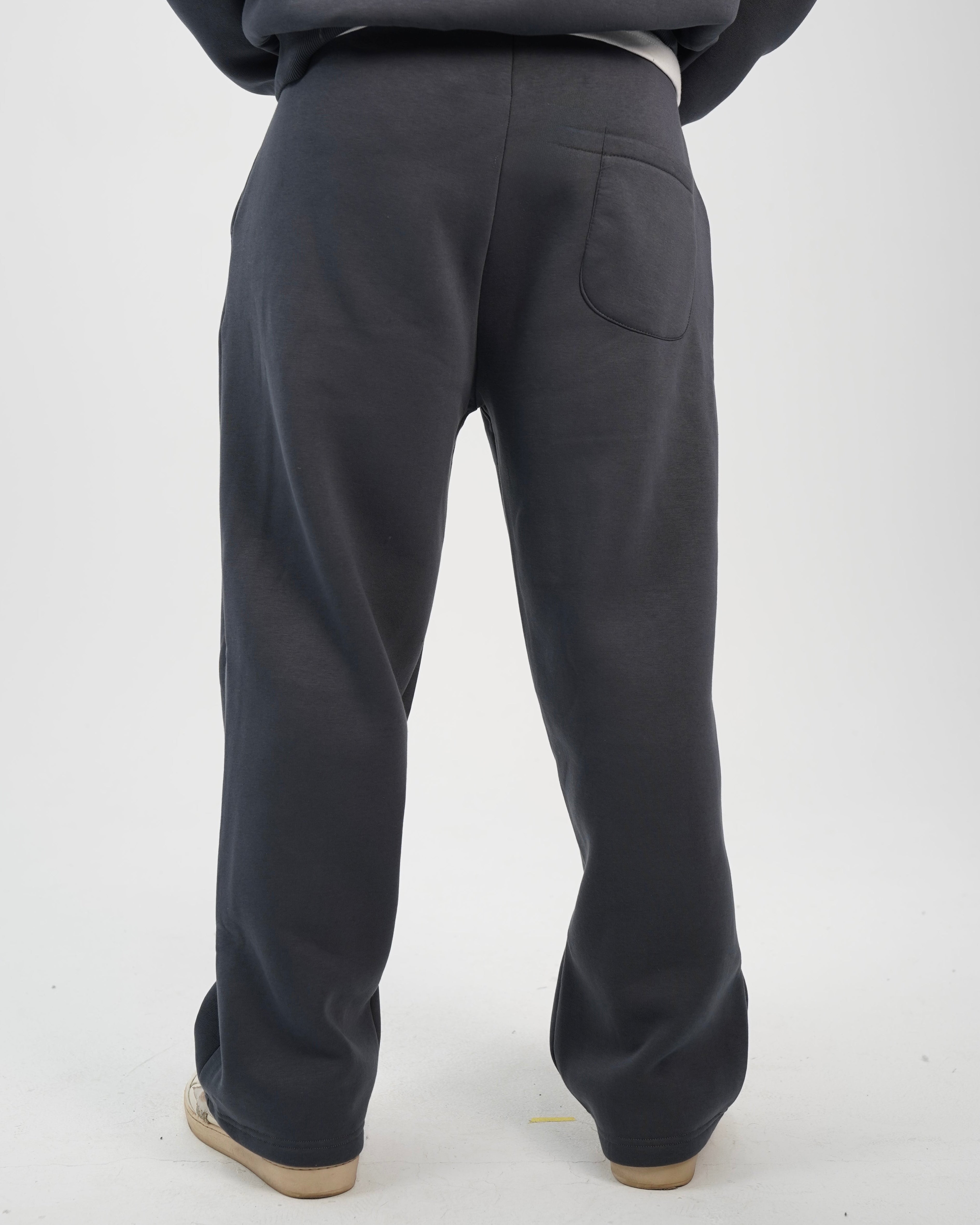 Unisex wide leg sweatpants Charcoal