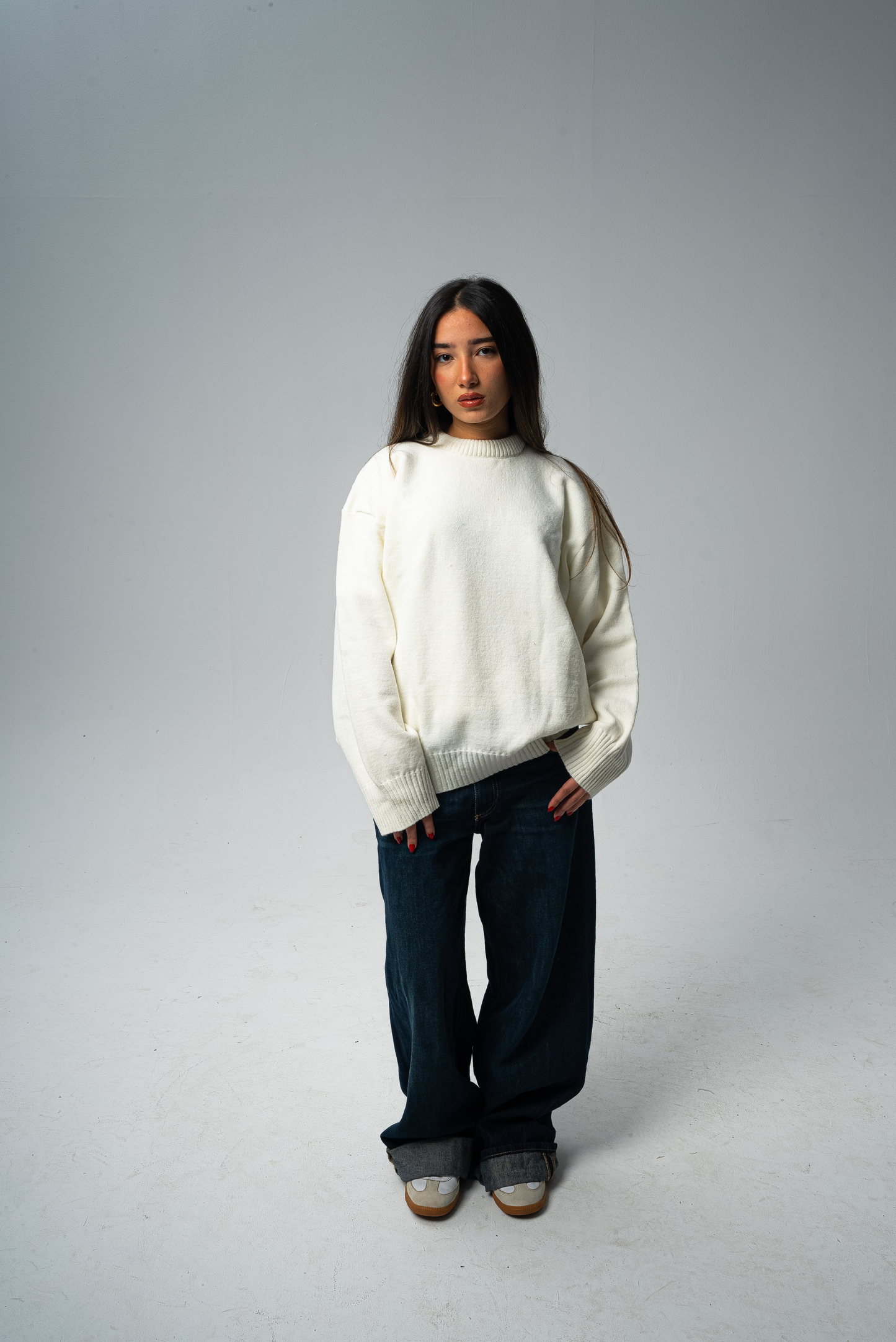 Knitted Crewneck in Cream